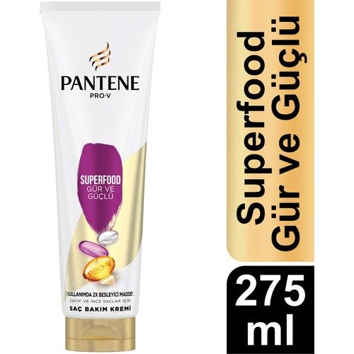 Pantene 275 ml Saç Kremi Superfood Gür ve Güçlü