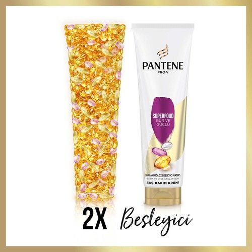 Pantene 275 ml Saç Kremi Superfood Gür ve Güçlü