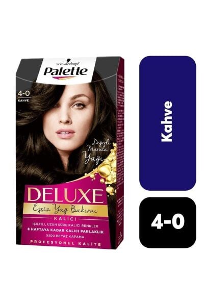 Palette Deluxe Yoğun Renkler Saç Boyası 4-0 Kahve