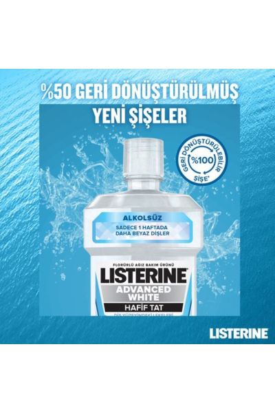 Listerine Advanced White Hafif Tat 500 ml