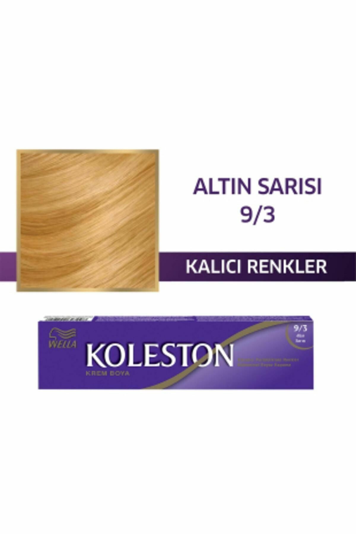 Wella Koleston Tüp Saç Boyası 9/3 Altın Sarısı