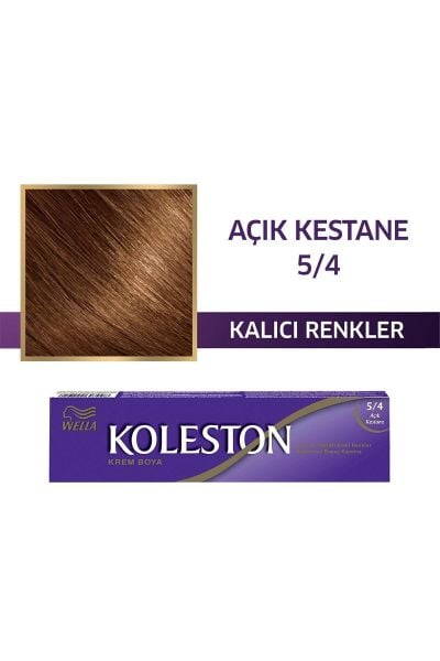 Wella Koleston Tüp Saç Boyası 5/4 Açık Kestane