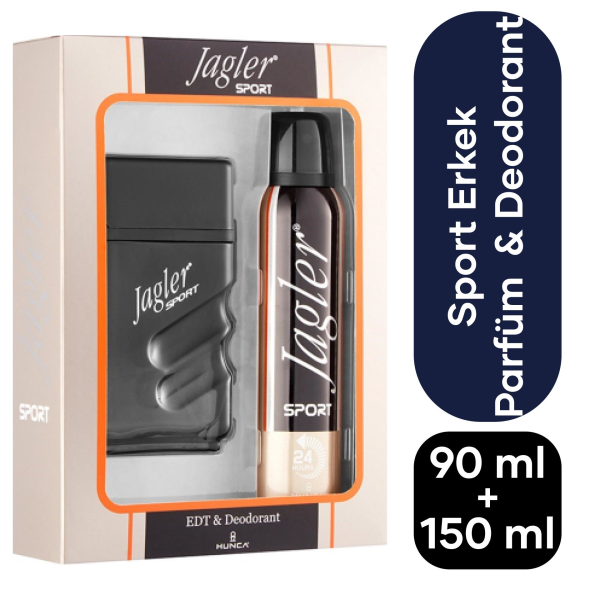 Jagler Parfüm Sport EDT 90 Ml Ve 150Ml Deodorant Erkek Parfüm Set