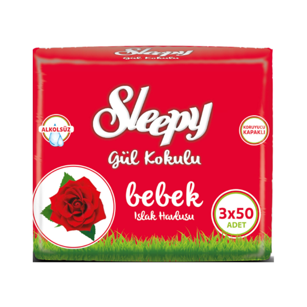 Islak Mendil Sleepy 3'lü Rose