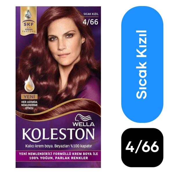 Wella Koleston Kit Saç Boyası 4/66 Sıcak Kızıl