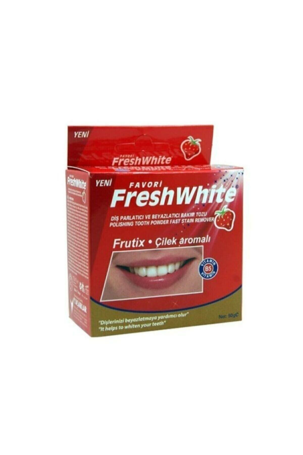 Fresh White Diş Parlatıcı Ve Beyazlatıcı Bakım Tozu 50g - Çilek Aromalı