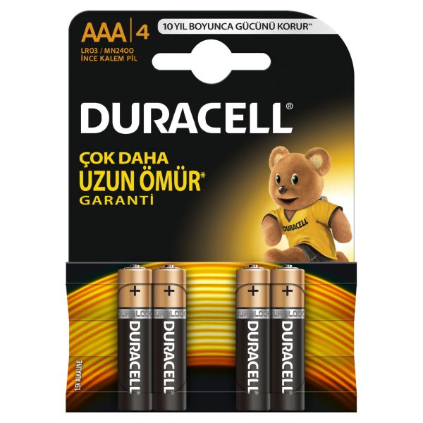 Duracell Pil Aaa İnce 4'lü