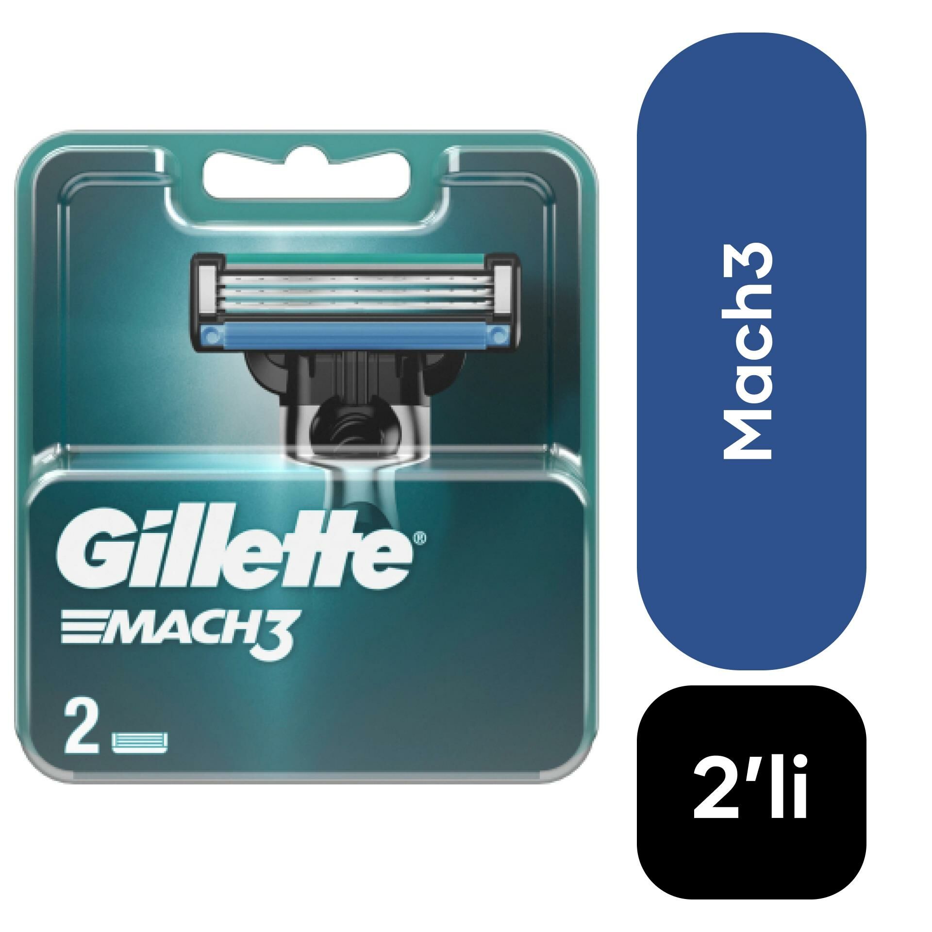 Gillette Tıraş Bıçağı Mach-3 2'li Başlık