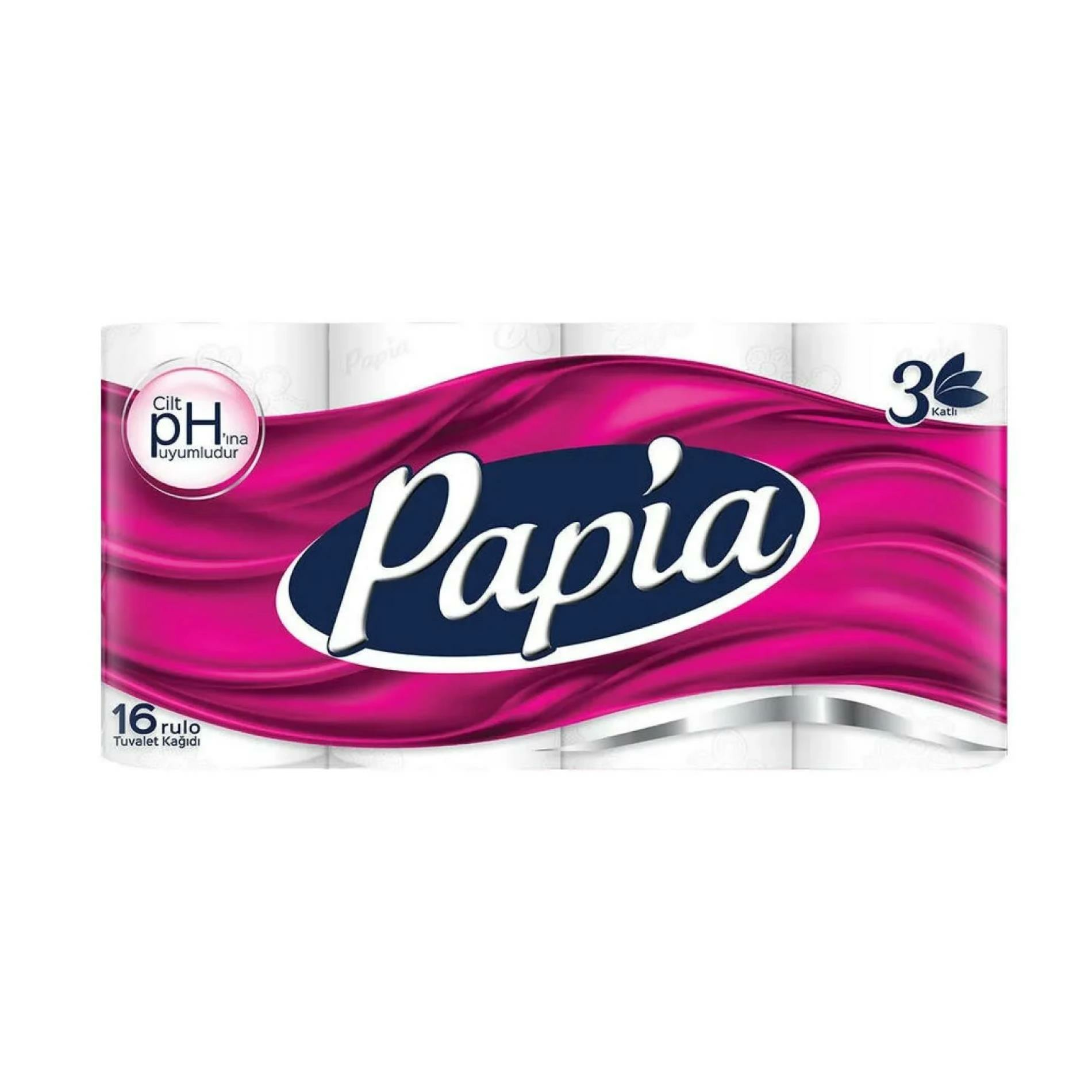Papia 3 Katlı 16'lı Paket Tuvalet Kağıdı