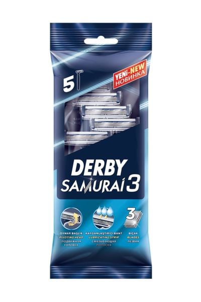 Derby Samurai 3 Bıçak 5 Li Yedek