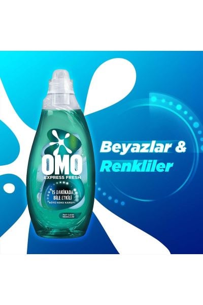 Omo Express Fresh Beyaz & Renkliler 1480 ml