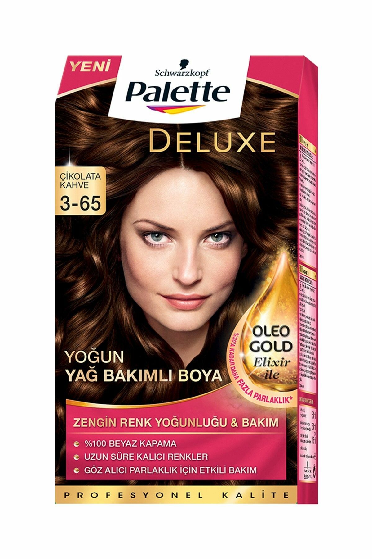 Palette Deluxe Yoğun Renkler Saç Boyası 3-65 Çikolata Kahve