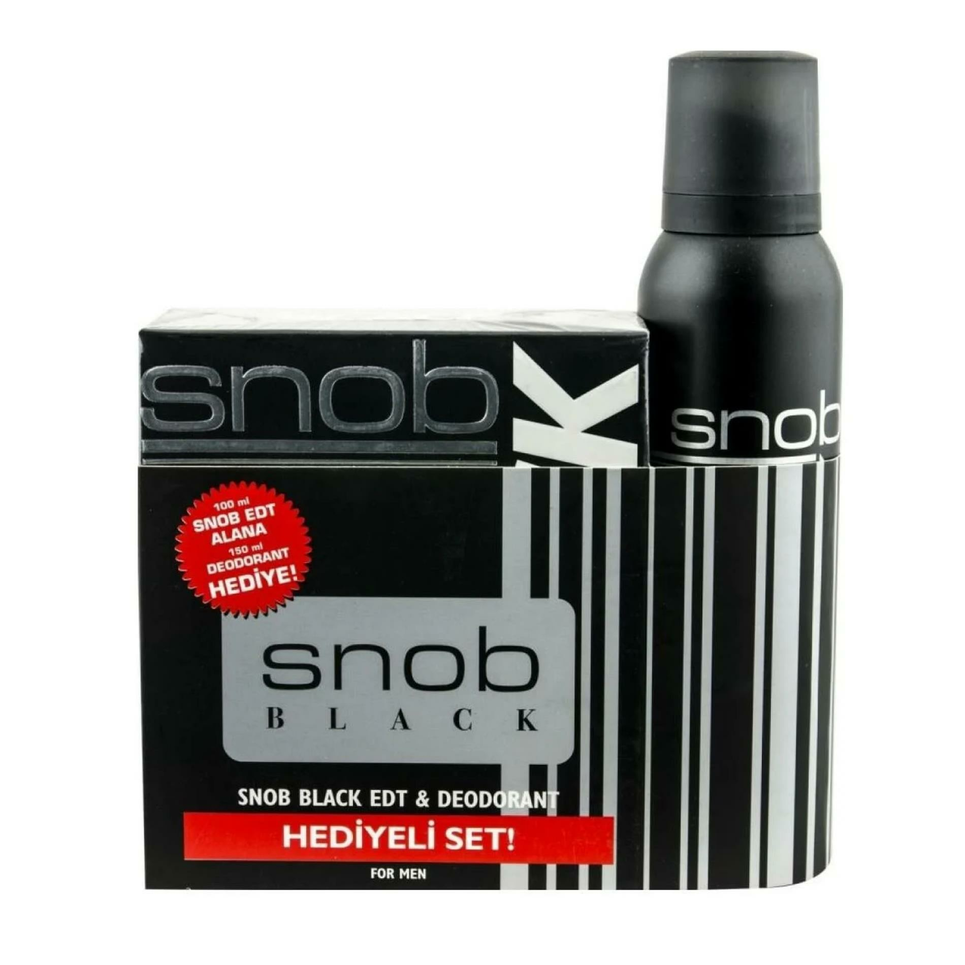 Kofre Snob Erkek Parfüm 100 ml + Deodorant 150 ml Black