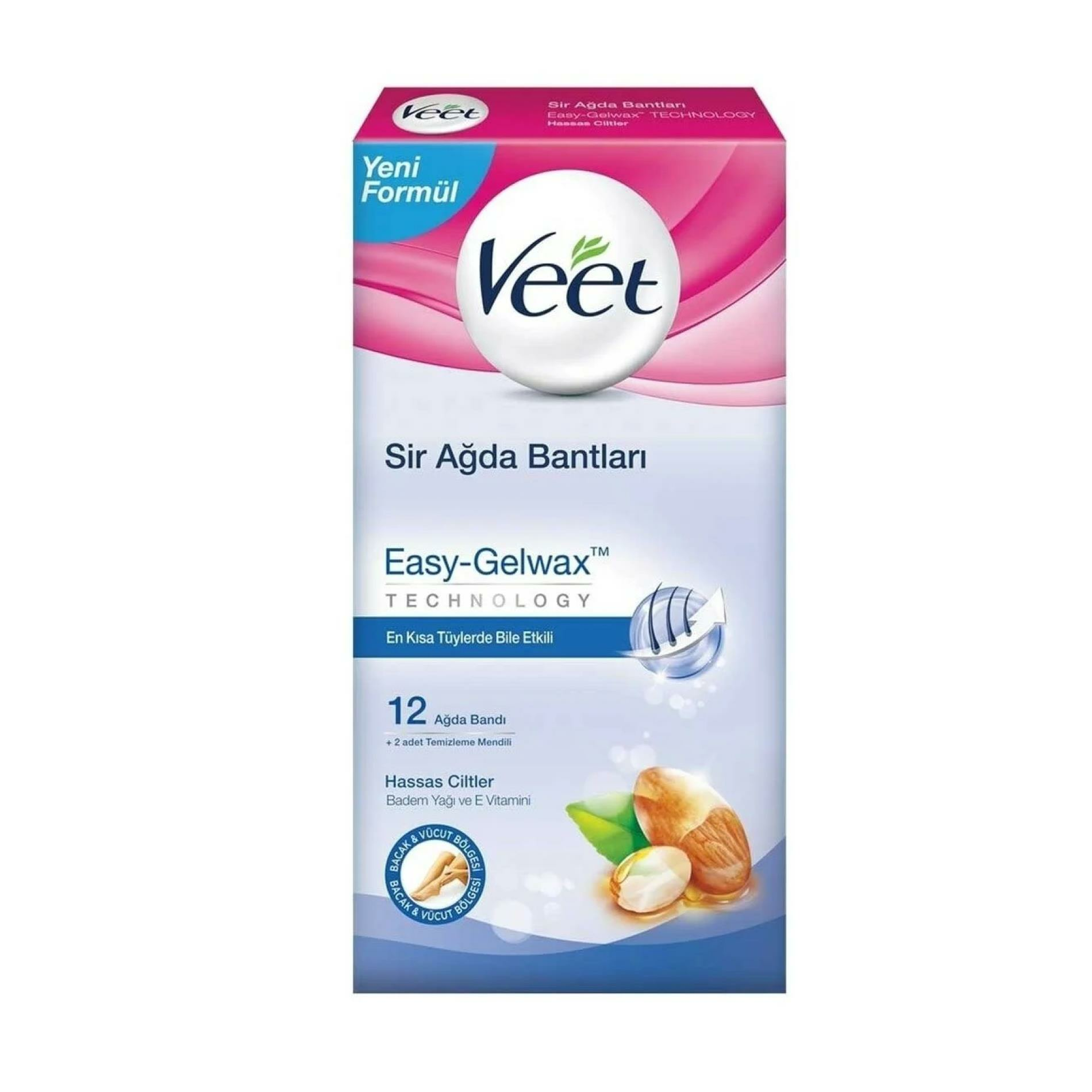 Veet Sır Ağda Bandı 12 Lİ Hassas Profesyonel