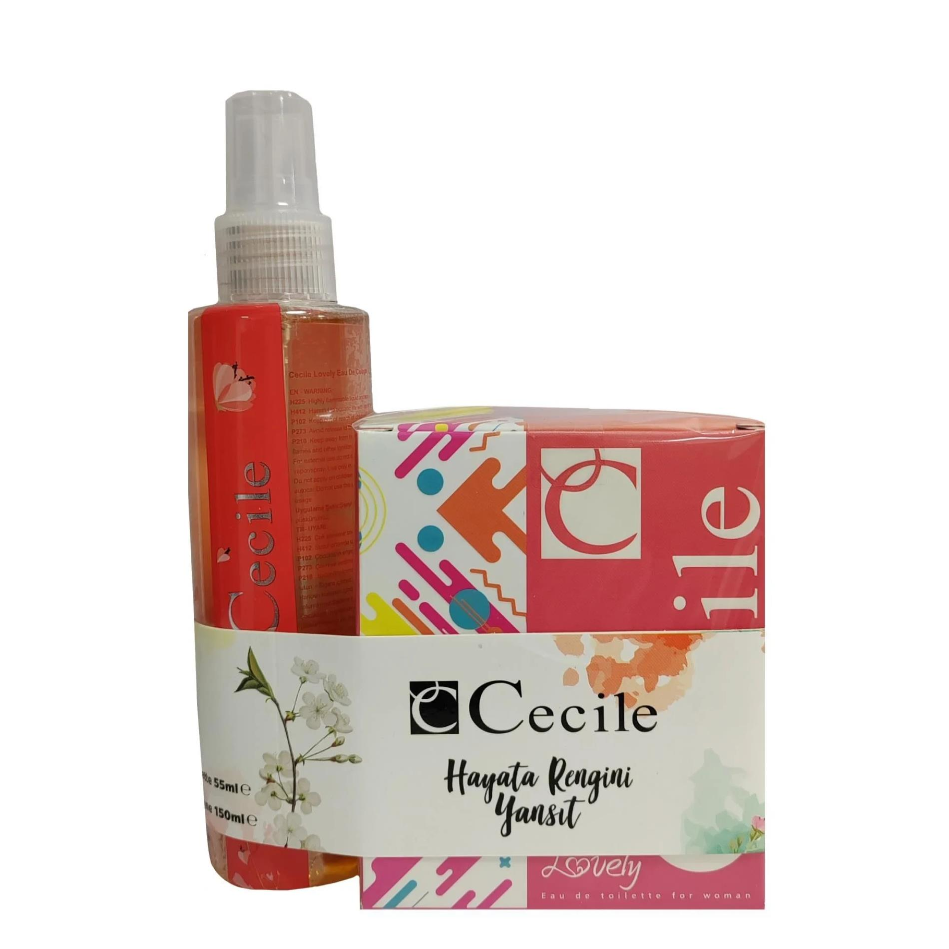 Kofre Cecile Parfüm 55 ml + Body Mist 150 ml Lovely