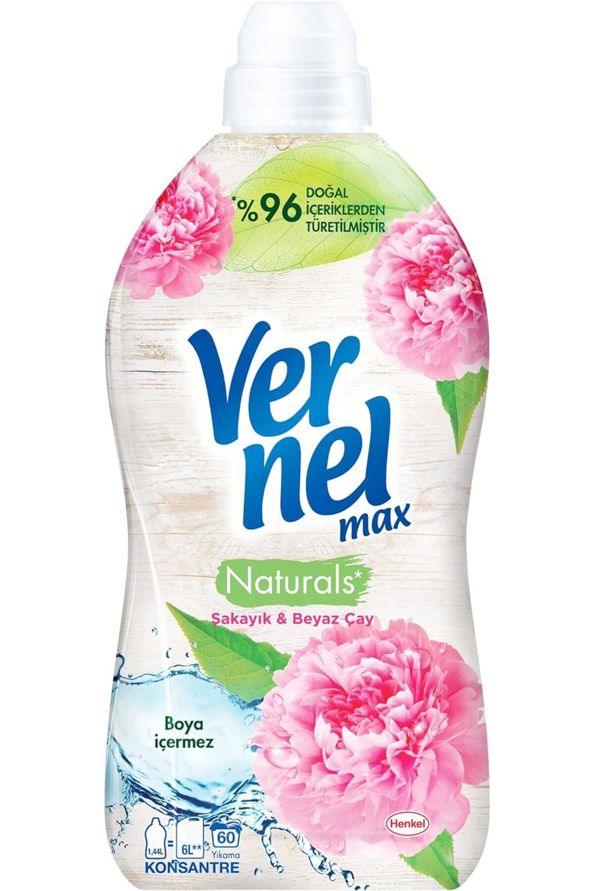 Vernel Max 1440 ml Yumuşatıcı Şakayık & Beyaz Çay
