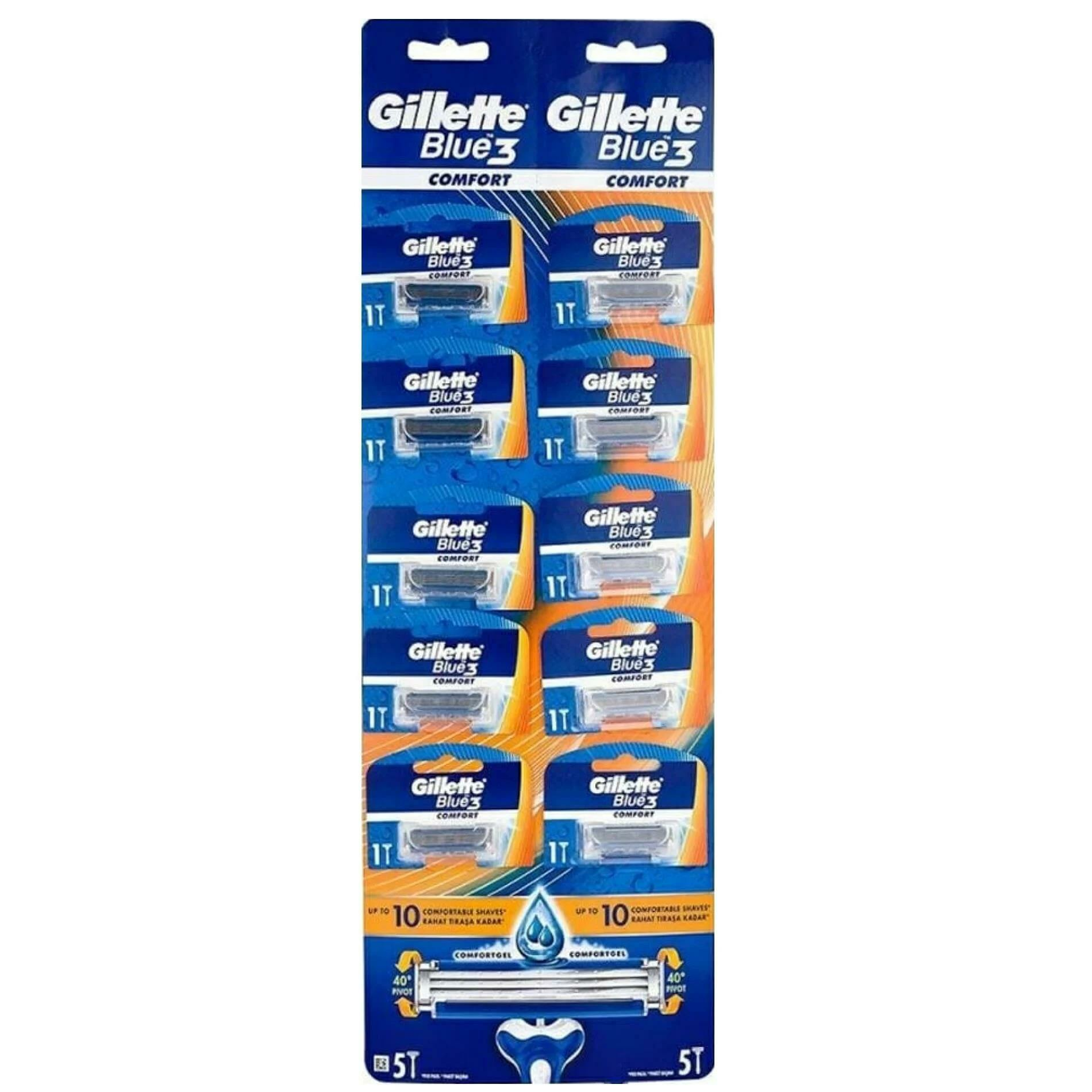 Kartela Gillette Blue3 Comfort 10'lu