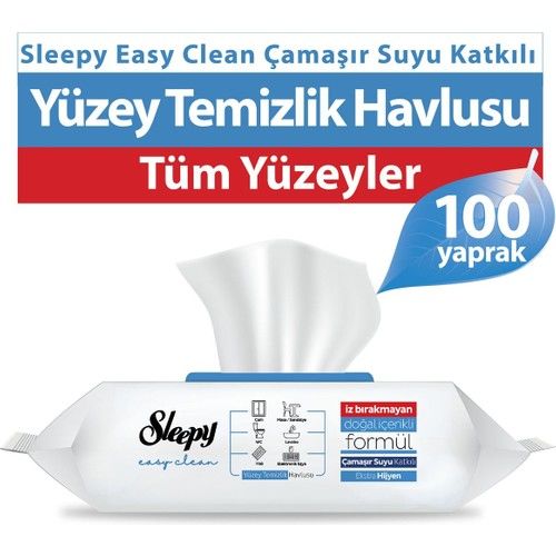 Sleepy Yüzey Temizlik Havlusu 100’li Çamaşır Suyu Katkılı