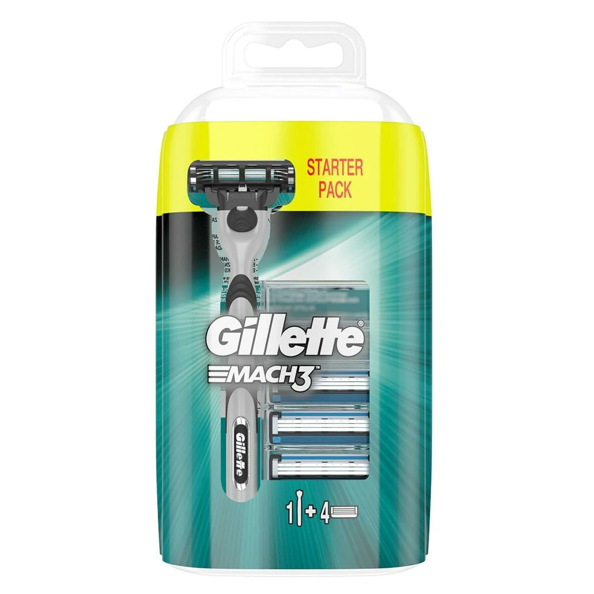 Gillette Mach-3 Makine + 4 Yedek