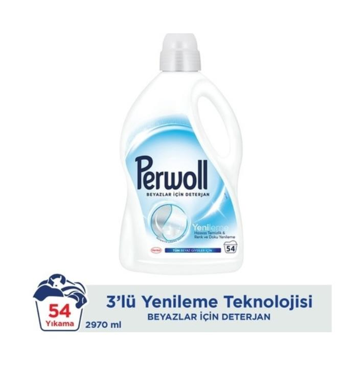 Perwoll Geliştirilmiş Beyaz Sıvı Çamaşır Detarjanı 2970 ML