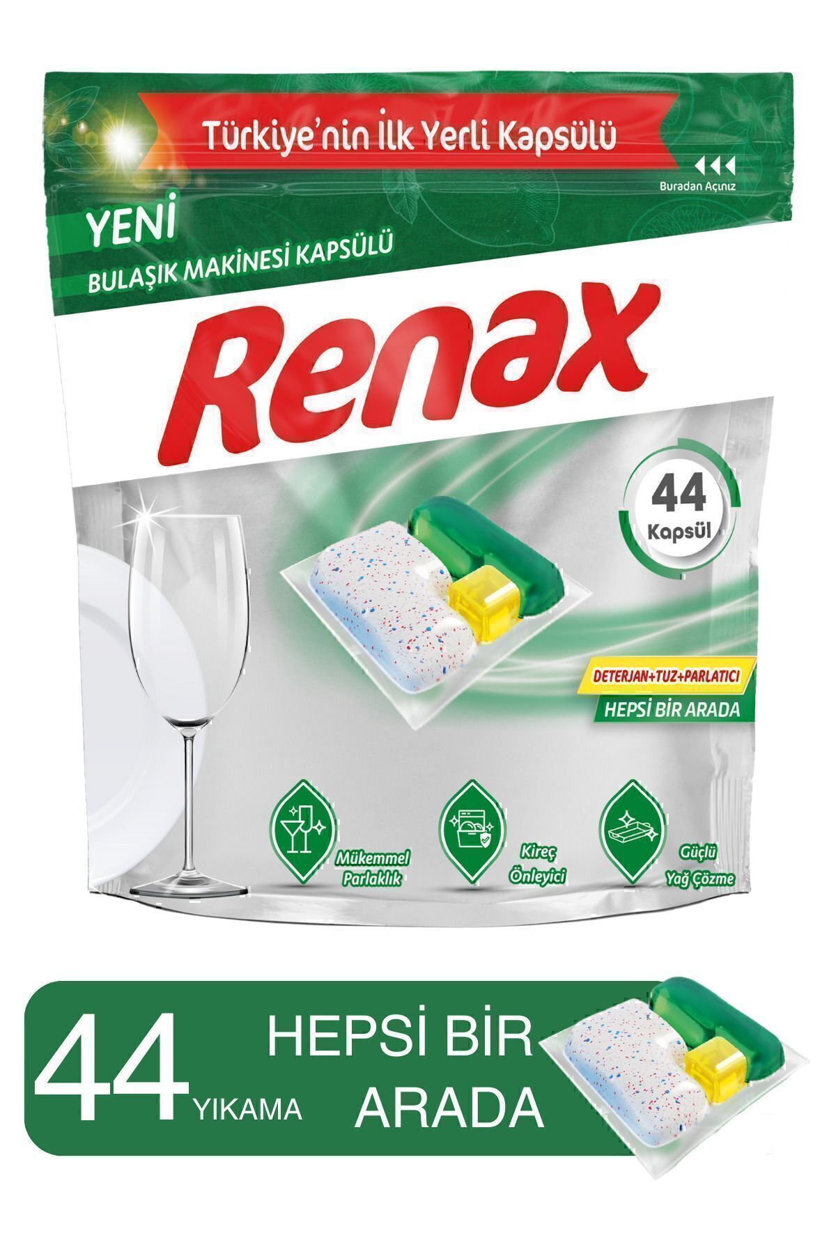 Renax 44'lü Bulaşık Makine Kapsülü