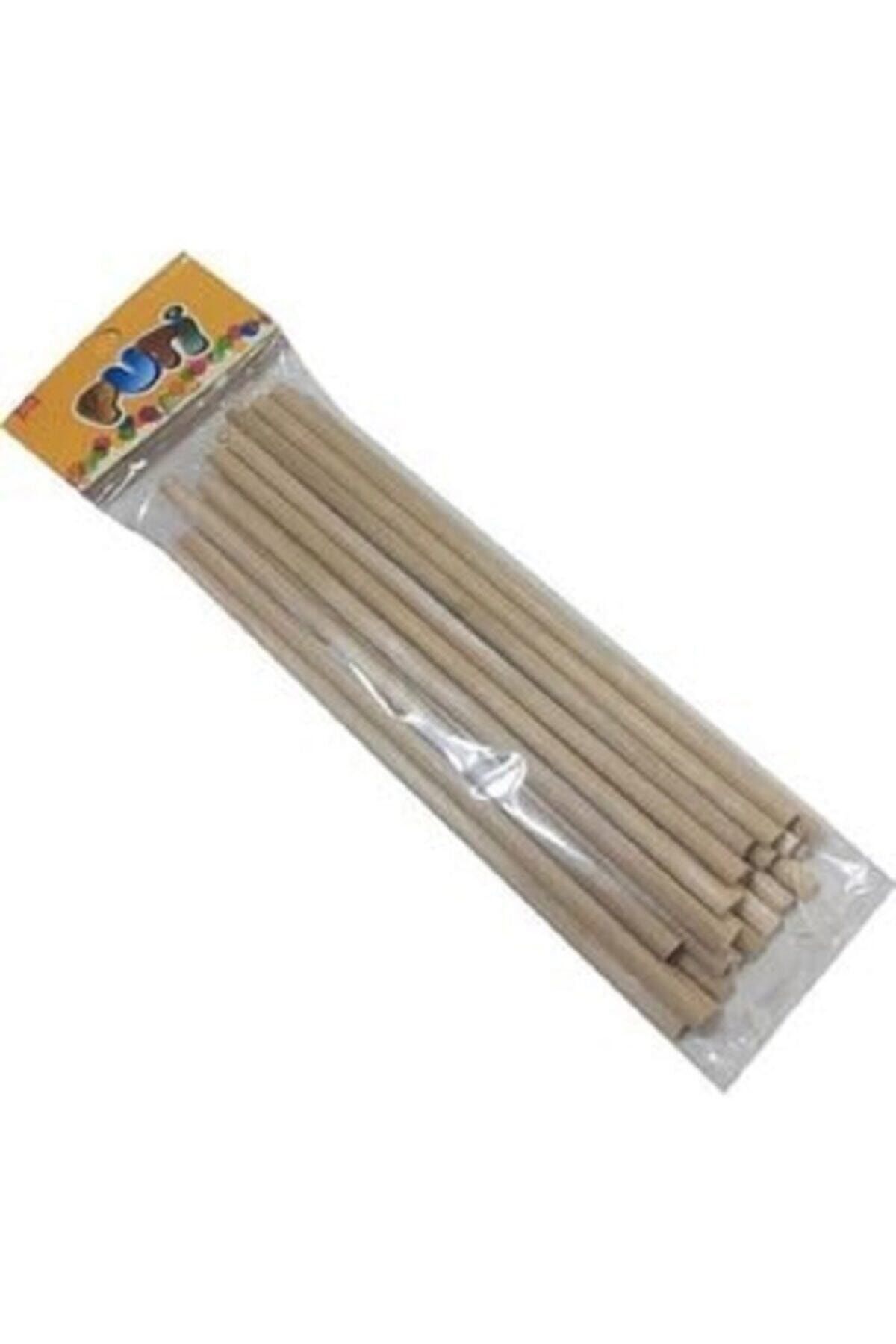 Ahşap Naturel Çöp Çubuğu Silindir (DONDURMA)