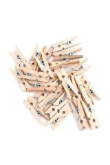 Putı Ahşap Mandal Büyük Boy Natural 12'li