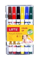 L-7106 6 Renk Yarim Boy Keçeli Kalem.