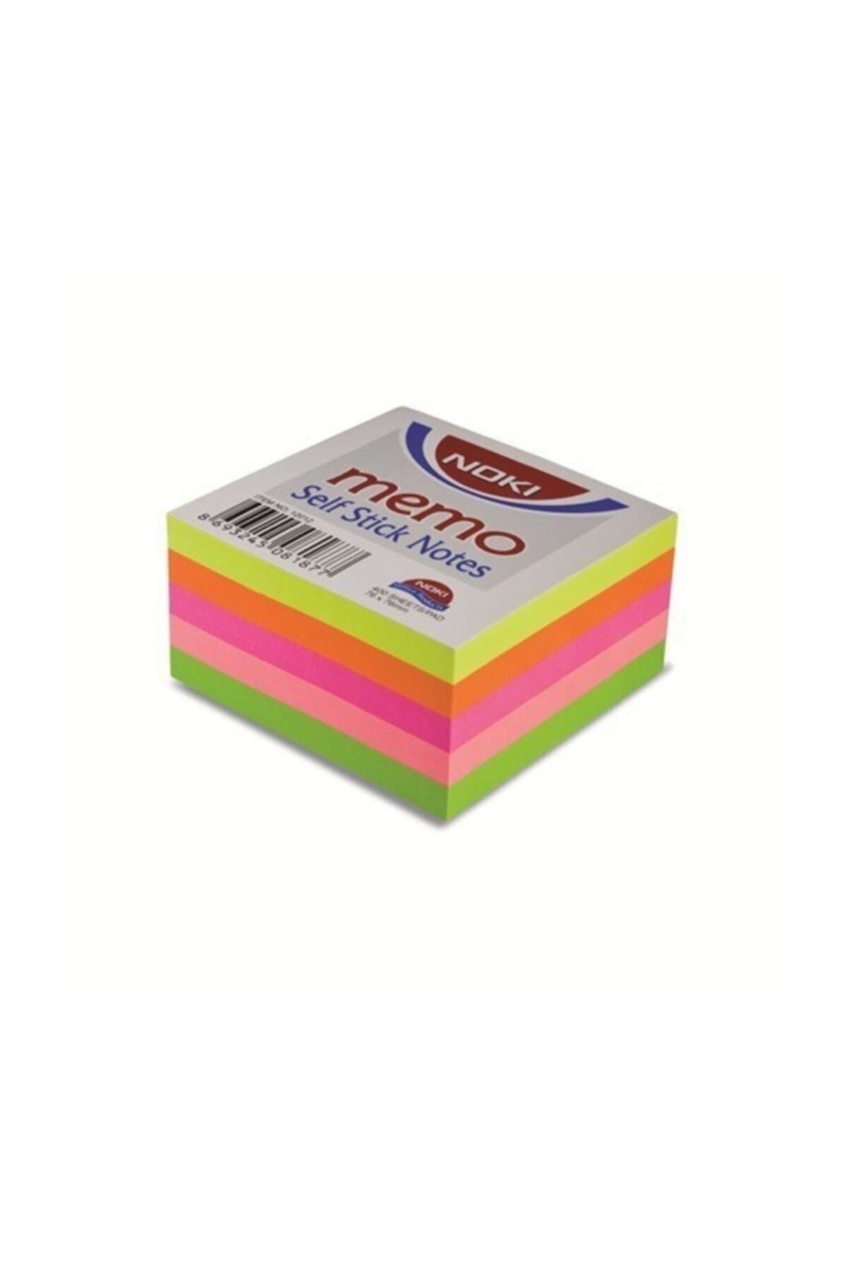 Memo 12012 75 X 75 Mm Neon Küp Yapışkanlı Not Kağıdı 400 Yaprak Neon