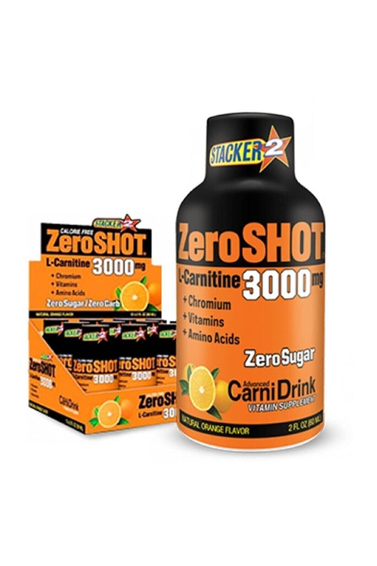 Zero Shot 60 mL 3000Mg L-Carnitine 12 Adet Portakal