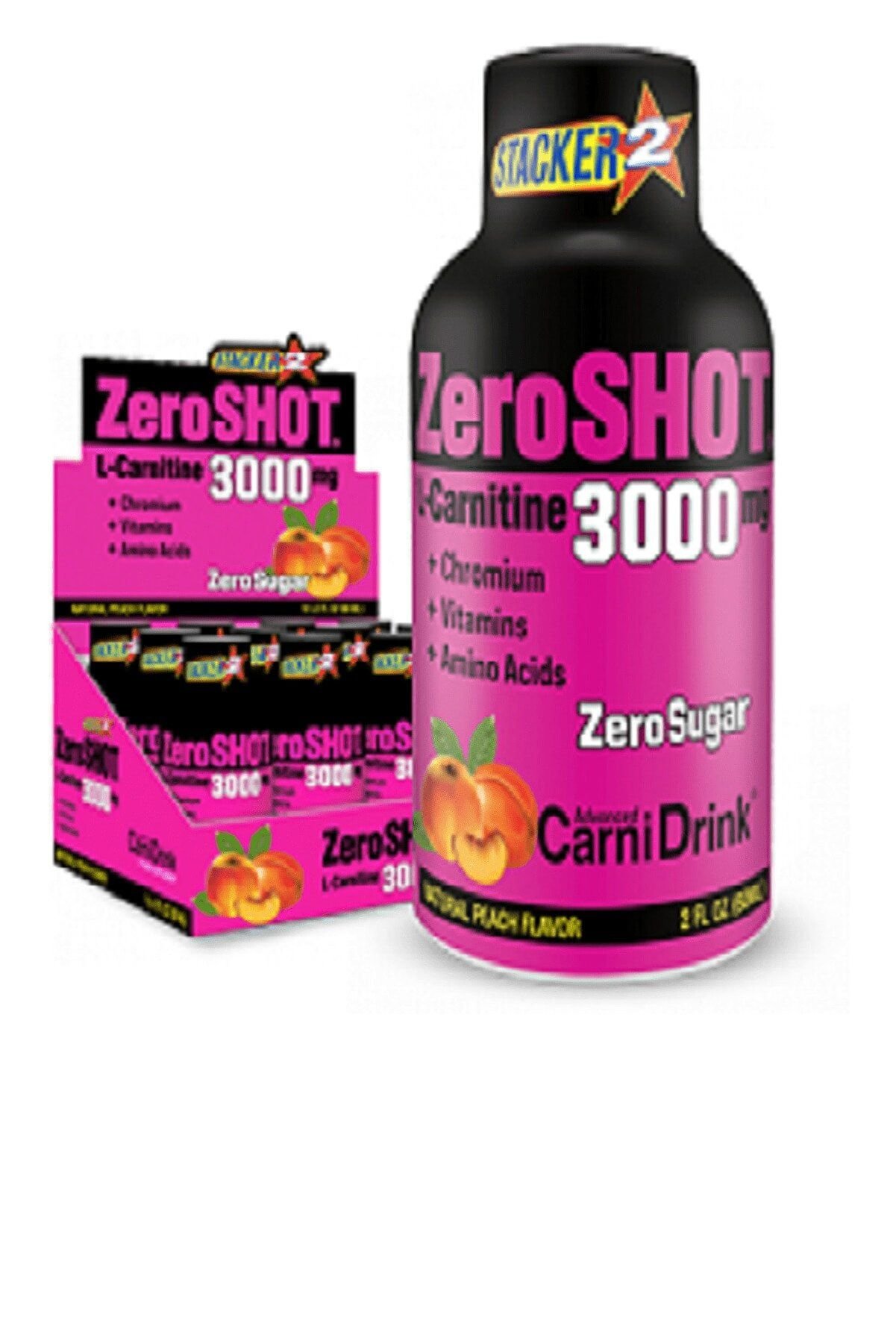 Zero Shot 60 mL 3000Mg L-Carnitine 12 Adet Şeftali