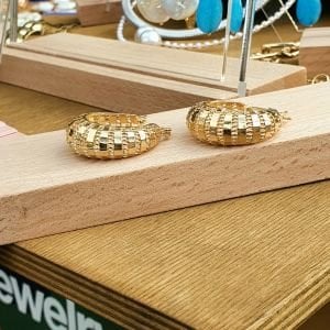 Oval Gold Halka Küpe