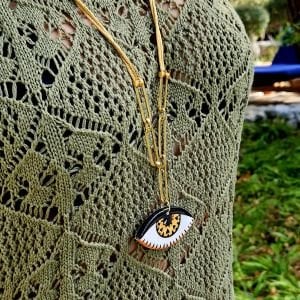 Evil Eye İp Kolye Gold