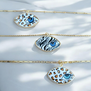Leopard Eye Kolye İnce Zincirli