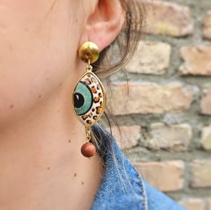 Leopard Eye Küpe