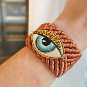 Leopard Eye Bileklik Tarçın