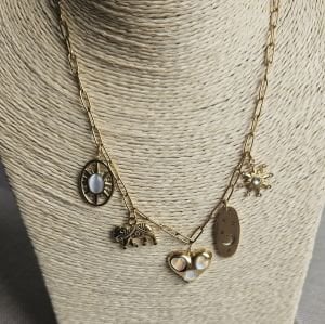 Çelik Charm Kolye