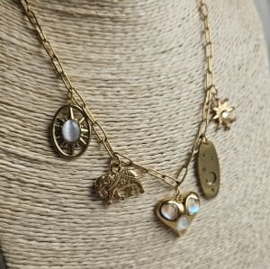 Çelik Charm Kolye