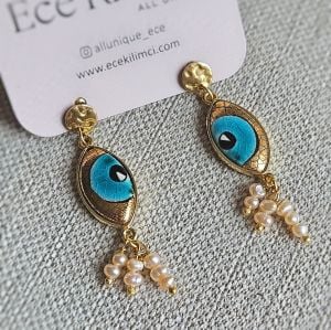Gold Mini Eye Küpe