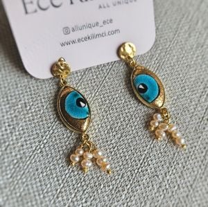 Gold Mini Eye Küpe
