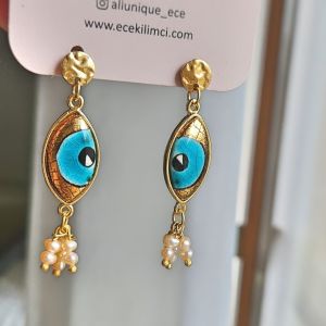 Gold Mini Eye Küpe