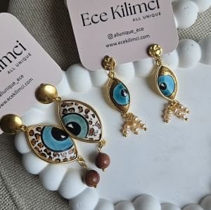Gold Mini Eye Küpe