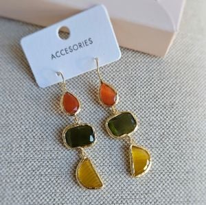 Cat's Eye Küpe Sallantılı Turuncu