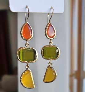 Cat's Eye Küpe Sallantılı Turuncu