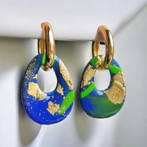 Dazzle Hoops Küpe Mavi