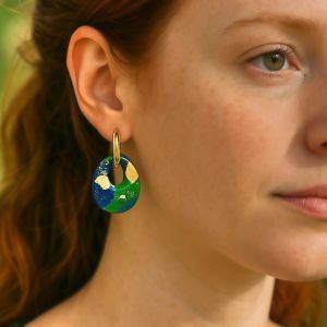 Dazzle Hoops Küpe Mavi