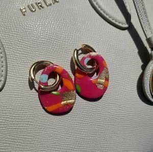 Dazzle Hoops Küpe Pembe
