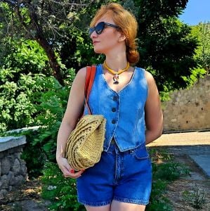 Turuncu Saplı Kol Çantası