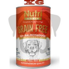 Nutri Canin Tahılsız Somon Ördek Eti & Tatlı Patatesli Köpek Konservesi 400 gr x 6 Adet