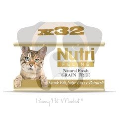 Nutri Feline Tahılsız Tavuklu & Sığırlı & Patatesli Yaş Kedi Maması 85 gr x 32 Adet